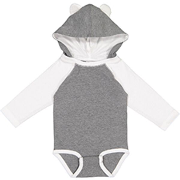 Infant Long Sleeve Fine Jersey Bodysuit With Ears Thumbnail